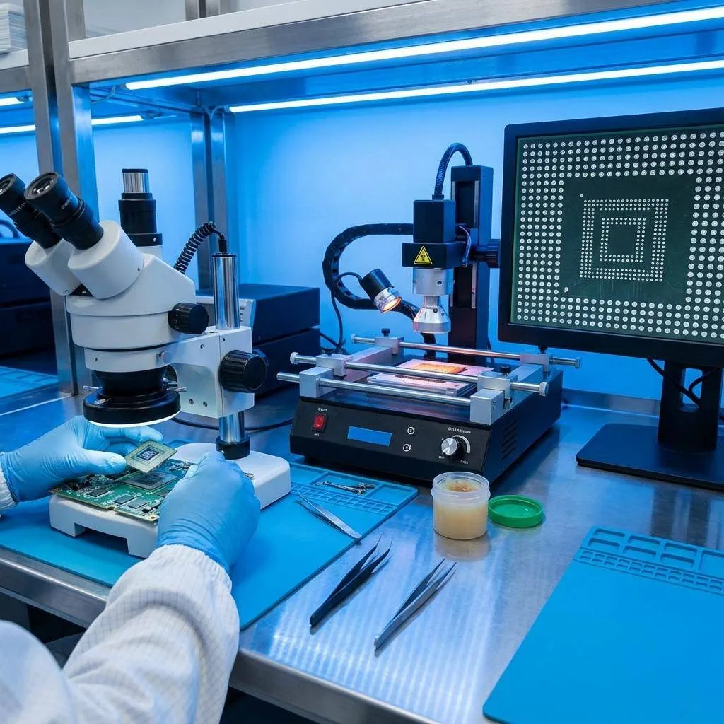 BGA Reballing İstasyonu ile Chip Değişimi